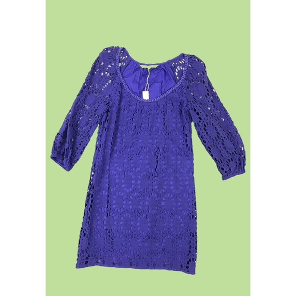 Trina turk wakeboard lace Crochet Blue SIZE 8‎ NEW coastal vacation beachy - Picture 4 of 9